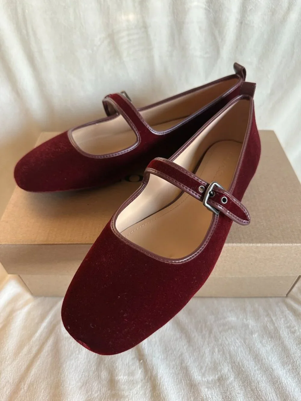 NIB Coach C Rivet Mary Jane Velvet Women Shoes Burgundy/Merlot CCG46 SZ US9/EU40 - Picture 3 of 13